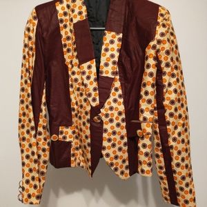 African Print Blazer
